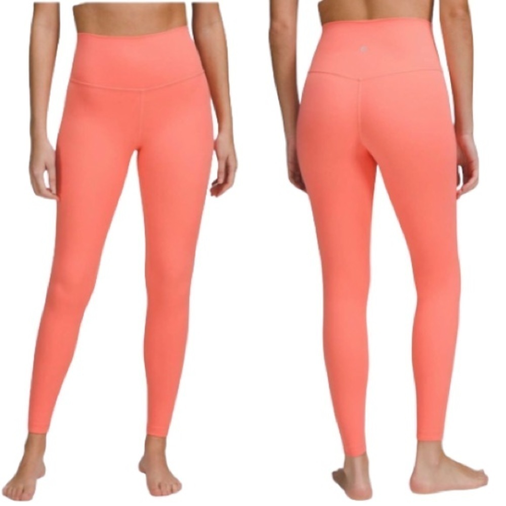 COPY - NWT Lululemon Align HR Pant 28" sz 14 Raspberry Cream RPCR Nulu LW5CTIS …